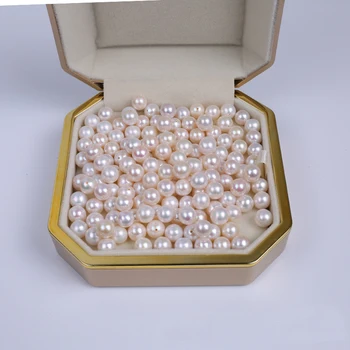 Baltos Apvalios Prarasti Perlai Pusė Gręžti Natūralių Gėlavandenių Perlų 3A Kokybės Gėlo Vandens Perlai už Jewellry Priėmimo Nemokamas Pristatymas
