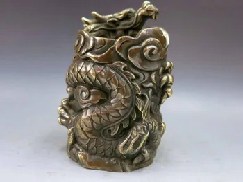 Kinija Žalvario, Vario Gyvūnų Drakono Statula pen konteinerių pieštuku vaza šepetys puodo