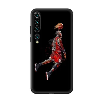 Krepšinio Jordanija James Kobe Telefoną atveju Xiaomi mi 4 5 X 6 X A1 A2 8 9 10 T F1 Lite pro SE Max Sumaišykite 2 Pastaba 3 lite juodas bamperis
