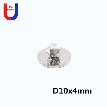 30/100/500pcs 10x4mm magnetai, stiprūs nuolatiniai 10mm x 4 mm apvalus Diskas galingas neodimio magnetai, apvalus 10*4 mm magnet ndfeb