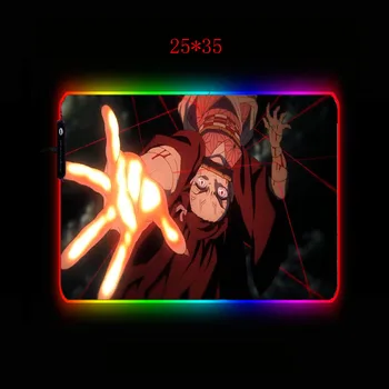 XGZ Anime Demon Slayer Kimetsu Nr. Yaiba RGB Didelis Žaidimų Pelės Mygtukai Gamer Kompiuteris XXL Kilimėlis Led foninio Apšvietimo Klaviatūra Stalas Kilimėlis