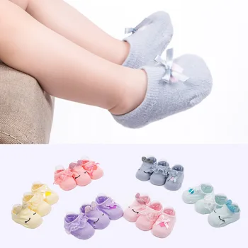 2019 Nauji kūdikių kojinės seklių burną padėti mažas kojinės kūdikiams, naujagimiams, vaikams nėrinių grindų valtis vaikams kojinės 3 poros pakuotėje