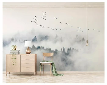 Beibehang Užsakymą mados sienos popieriaus Šiaurės miško briedis abstrakčiai miškai svajonė TV foną tapybos papel de parede 3d tapetai