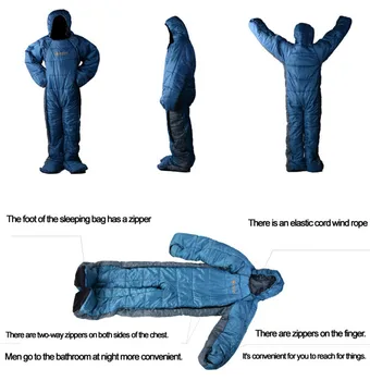 Mumija Stiliaus Išlaikyti šiltas Humanoidų formos miegmaišis Kempingas Patogus tingus išvengti šaltojo miegmaišį