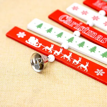 ChristmasDIY medinis pakabukas papuošalai spausdinti snaigės Kalėdų eglutė bell vėjo varpeliais, styginių Kalėdų medžio apdaila pakabukas