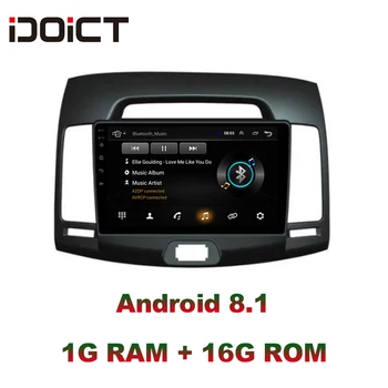 IDOICT Android 8.1 Automobilių DVD Leistuvo GPS Navigacijos, Multimedijos, Skirta Hyundai Elantra Radijo 2008-2010 automobilio stereo wifi BT