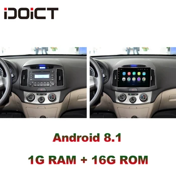 IDOICT Android 8.1 Automobilių DVD Leistuvo GPS Navigacijos, Multimedijos, Skirta Hyundai Elantra Radijo 2008-2010 automobilio stereo wifi BT