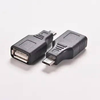 ČIURKŠLĖS 1PC Black F/M USB 2.0 Moterų Micro / Mini USB B 5 Pin Male Plug OTG Host Adapteris Keitiklis Jungtis iki 480Mbps