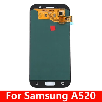 A520 LCD Samsung Galaxy A5 2017 A520F SM-A520F A520 LCD Ekranas Jutiklinis Ekranas skaitmeninis keitiklis Stiklo Surinkimo atsarginės Dalys