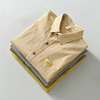 Nauja stiliaus ilgomis rankovėmis rudenį medvilnės marškinėliai vyrams, prekės madingi marškiniai vyrams, atsitiktinis patogiai shirt mens viršūnes chemise camiseta