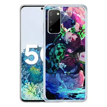 Demon Slayer Telefono dėklas Samsung S10 S10lite 2019 S9 S9plus S8, S7 skaidrus atvejais