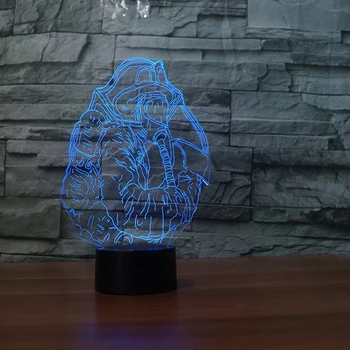 3D Gaisrininkas Modelis naktinė lempa LED Stalas Stalo Lempa 7 Spalvų Kaita, USB Miegamojo Lovos Dekoro Ugniagesiai Apšvietimas Kdis Gfit