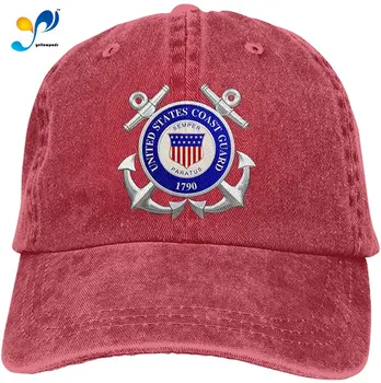 Džinsinio audinio Dangtelis US Coast Guard Beisbolo Tėtis Bžūp Classic Reguliuojamas Sporto Vyrai Moterys Skrybėlę