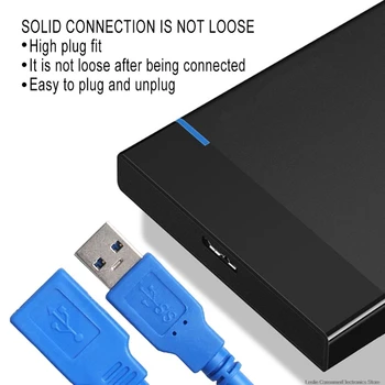 3FT Blue USB 3.0 Type-A Male, kad Moteris-Super Greitis ilgiklis Konverteris Adapterį, Kompiuterio pajungimo Kabelis dropshipping