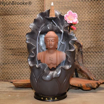 Keramikos moliuskui censer guanyin Buda Kalnų upelis censer off-the-shelf likimą lotoso tvenkinys mėnesienos naktį zen dekoras