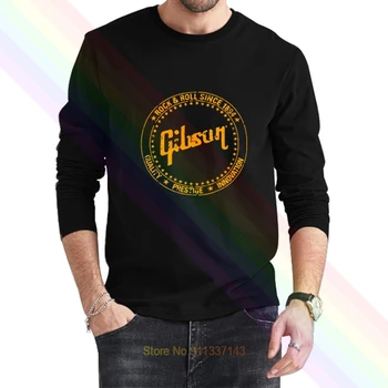 Derliaus Gibson Les Paul Logotipas Classic Black T-Shirt 2021 Naujausias Vasaros vyriški ilgomis Rankovėmis Populiarus Tees Marškinėliai Topai Naujų Unisex