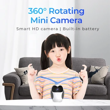1080P mini Kamera, wifi IP camera 4x zoom 360° PTZ Home Security IP vaizdo Kameromis, 2-Way Audio VAIZDO Pet Kūdikio stebėjimo Kamera