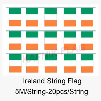 KAFNIK,5 metrų 20 veidus 14*21CM Airija String Vėliavos Banner Bar Šalies Apdaila/Pasaulio Įvykio Karnavalas Dekoras