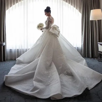Vestuvių Suknelės, vestidos de noiva Casamento Undinė Ilgos Vestuvinės Suknelės 2018 chalatas de mariee Appliques Vestuvių Suknelė Nuimamas Uodegos