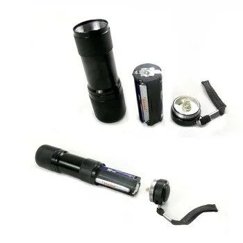Mini Uv Žibintuvėlis Led Ultravioletinės Lempos Detektorius Aliuminio Žibintuvėlis Šviesos Uv Lempa Zoomable Uv 9 Led Blykstė Tools #W5