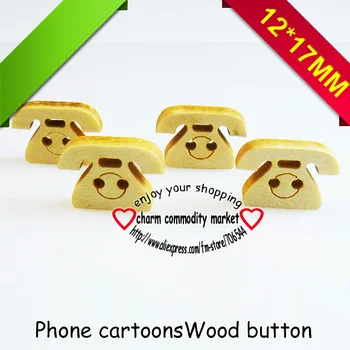 50PCS 18MM antis mygtuką medienos karikatūros mygtukus, paltai, batai, siuvimo, drabužių priedų WCB-004