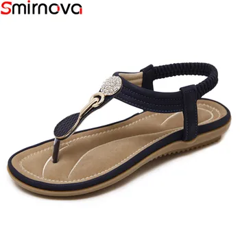 Smirnova 2018 mados glausta butas sandalai vientisos spalvos čiurnos dirželis laisvalaikio bateliai vasaros mėlyna abrikosų pu oda moterų sandalai