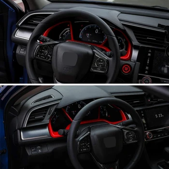 Honda 10 Civic 2020 M. 2018 m. 2019 m. 2016 m. 2017 Automobilio galiniu langu Prietaisų Skydelis prietaisų Skydelio Apdaila dengiamieji Rėmeliai, Interjero Formavimo Acces