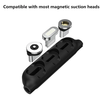 5VNT 3 1. Magnetinio Kabelio Kištukai Atveju, Micro USB C Tipo Nešiojamų Saugojimo Dėžutė Magnetas Plug Atveju Jungtis Galvos Patarimai Bakas