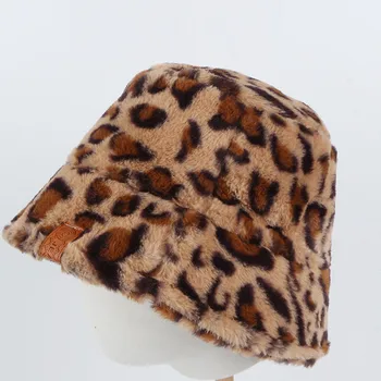 Žiemos Kibiro Kepurę Moterims Mergina Mados Leopardas Spausdinti Sutirštės Minkštas Šiltas Žvejybos Bžūp Lauko Atostogų Skrybėlę Bžūp Lady Kepurės 2021