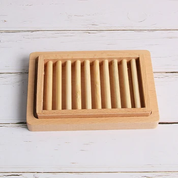 Nešiojamų muilinės Kūrybos paprasta bambuko vadovas nutekėjimo muilo lange Vonia, vonios kambarys Japonų stiliaus muilo muilo dėžutė