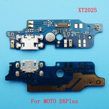 10vnt Micro USB Flex Kabelis MOTO E6/XT2005 E6plus/XT2025 E6play USB Įkroviklis Dokas Plug Jungtis Pakeitimo Mic Valdyba