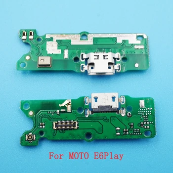 10vnt Micro USB Flex Kabelis MOTO E6/XT2005 E6plus/XT2025 E6play USB Įkroviklis Dokas Plug Jungtis Pakeitimo Mic Valdyba