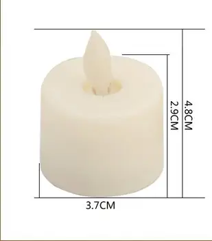 6pcs Nuotolinio Valdymo pulto LED Žvakės Šiltai Balta Led Flameless Žvakės baterijomis, Šoka Liepsnos Namų Arbata Šviesos