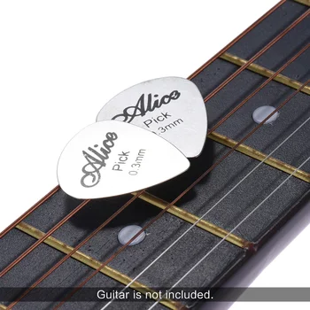 Alice AP-12S 12pcs/pak 0,3 mm, Nerūdijančio Plieno Metalo Gitara Kirtikliai Plektras