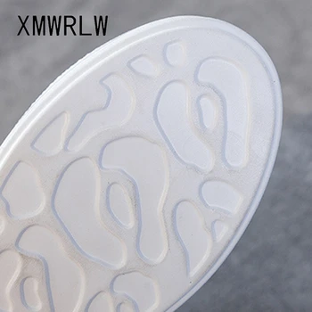 XMWRLW moteriški platforminiai Batai Kvėpuojantis Akių Aukštakulnius Moteris Šlepetės Pusė Batai 2020 Metų Vasaros Split Odos Ponios Šlepetės