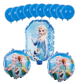 13pcs/daug Elsa &Anna princesė folija balionu, oro balionai animacinių filmų Matt latekso balionas gimtadienio apdailos šalies prekių