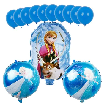13pcs/daug Elsa &Anna princesė folija balionu, oro balionai animacinių filmų Matt latekso balionas gimtadienio apdailos šalies prekių