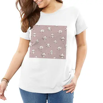 2020 didelio dydžio prarasti trumparankoviai t shirtCartoon Panda Viršūnes minkštas marškinėliai moterims
