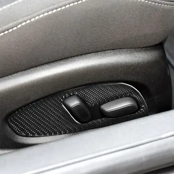 2vnt Anglies Pluošto Interjero Sėdynės Mygtuką Padengti Apdaila Už Chevrolet Camaro 2017-2019 Automobilių Reikmenys