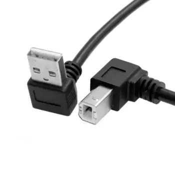 35cm Žemyn Kampu USB 2.0 A Male į B Vyrų Iki 90 Laipsnių Kampu Spausdintuvas, Skeneris HDD Kabelis