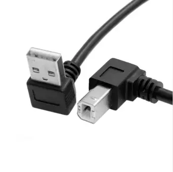 35cm Žemyn Kampu USB 2.0 A Male į B Vyrų Iki 90 Laipsnių Kampu Spausdintuvas, Skeneris HDD Kabelis