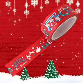 1PC Kalėdų Dekoratyvinis Washi Tape Kvapų ir aplinkosaugos ¾enklelis Kalėdų Snaigės Juostų Popierius 