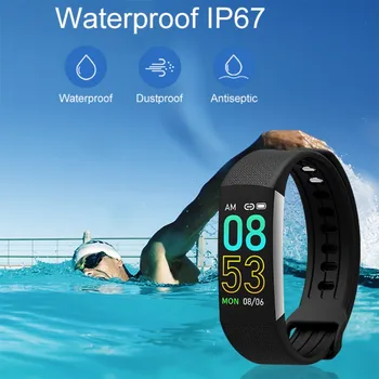 Android 5.0 IOS 8.0 Vandeniui IP67 Smart Juosta Sporto Smart Apyrankę, Širdies ritmas, Kraujo Spaudimas, Miego Stebėti Smartwatch