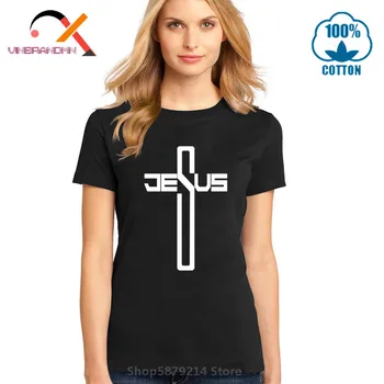 Jėzaus Tikėjimas Trumpomis Rankovėmis Moterims Tshirts Jėzaus Kryžiaus Marškinėliai Atsitiktinis Streetwear Mados Krikščionių Marškinėliai Religijos Hipster Drabužiai