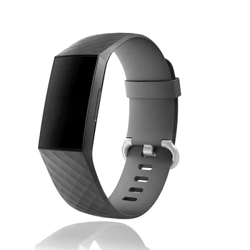 Už Fitbit Mokestis 4 Juostos Minkšto Silikono Diržas Su Metalo Sagtimi Pakeitimo Apyrankę Smart Reikmenys, Fitbit Charge3 Intervalai