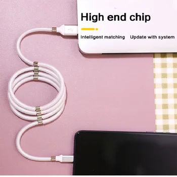 Micro USB C Tipo Kabelis, Įkroviklis Data Kabelis Magnetinio Paprasta Ritė ir Organizuoti Laidą 