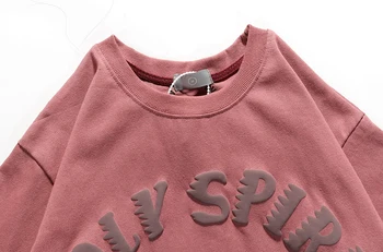 3D Putos Laiškas Spausdinti trumparankoviai marškinėliai Vyrams ir Moterims, O Kaklo Streetwear Medvilnės Harajuku Prarasti Atsitiktinis Marškinėlius