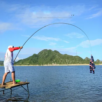 3.6 m-7,2 m, Taivanas meškere 46T Anglies Itin sunku Vertus Olta Super-Light Black Duobę Canne Konkurencijos Žvejybos Lenkai 19 Tonas Pesca