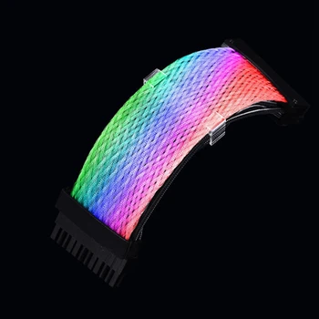 RGB 24PIN Maitinimo ilgiklis In-Line Tinklo Tipas Asinchroninis Šviesos Linijos Atšaka Neoninės Spalvos