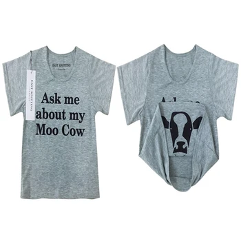 Paklauskite Manęs Apie Mano Moo Karvė Marškinėliai Juokinga Gyvūnų Flip Shirt Baby Vaikų Berniukų Kietas Tee